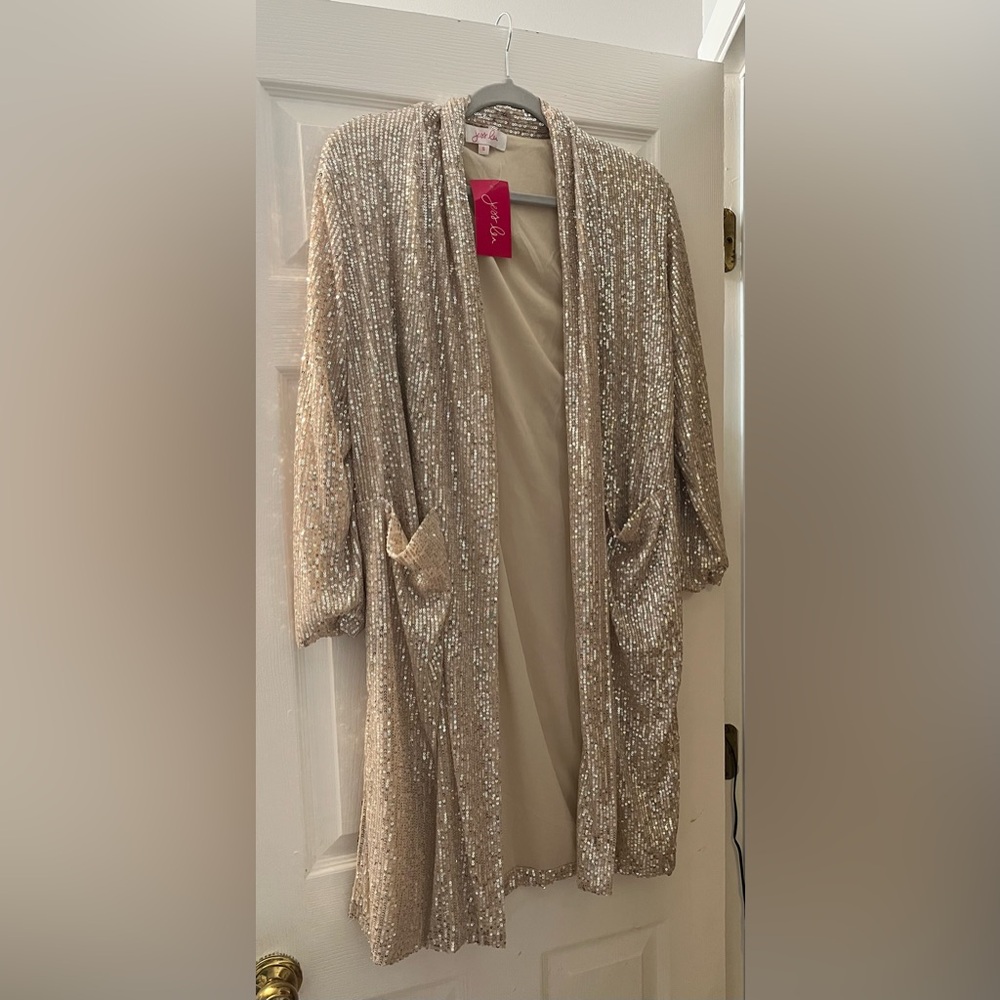 Sequin Gold Cardigan